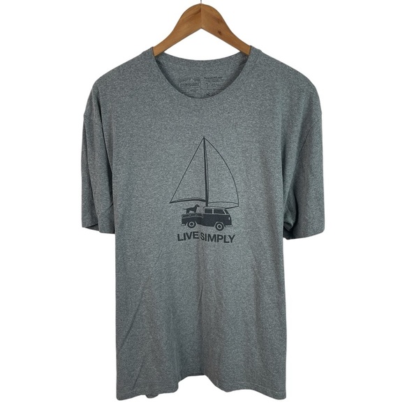 TS1042 Men’s Patagonia Regular Fit Outdoor LIVE SIMPLY Hiking Shirt XL - Picture 1 of 3